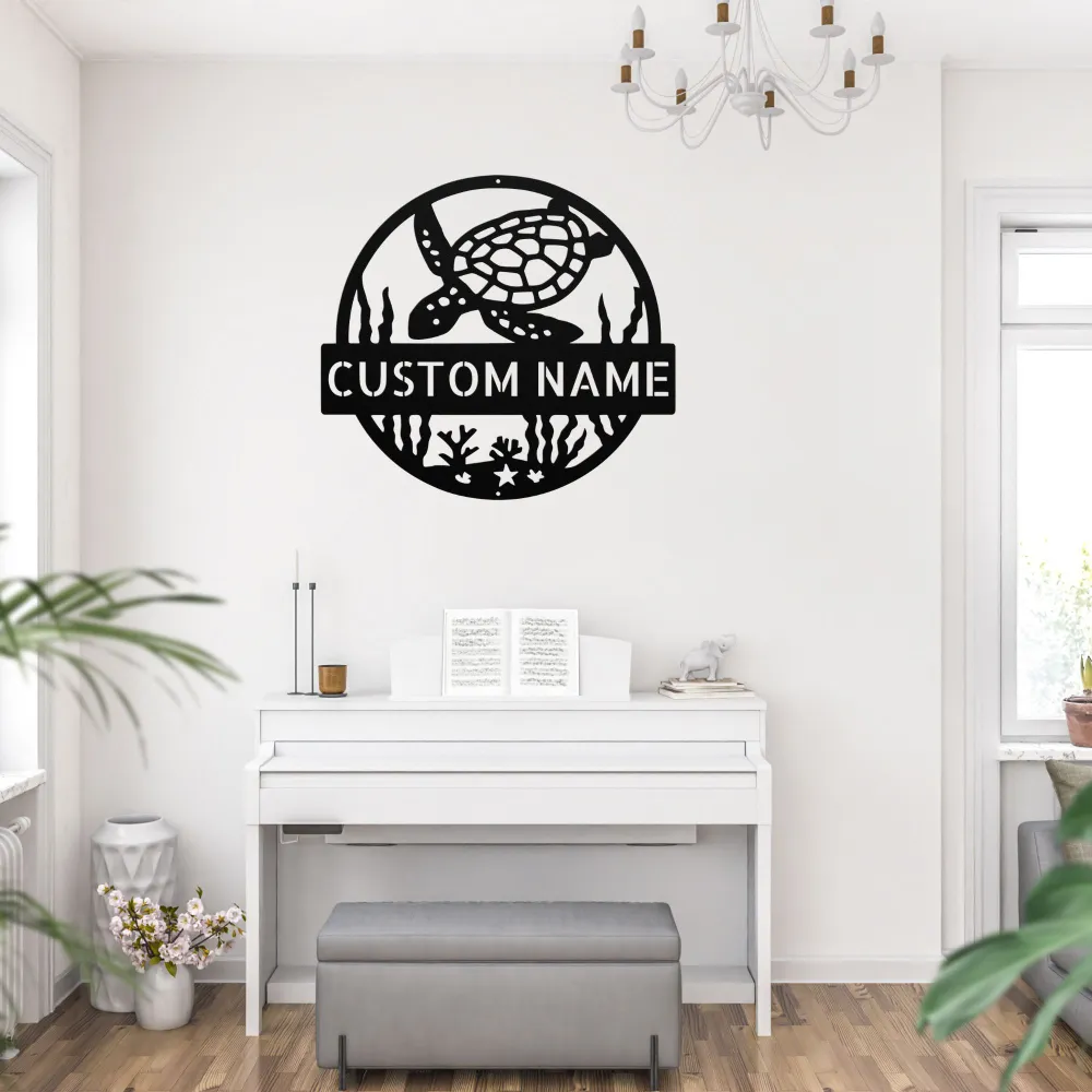 Custom Turtle Metal Sign